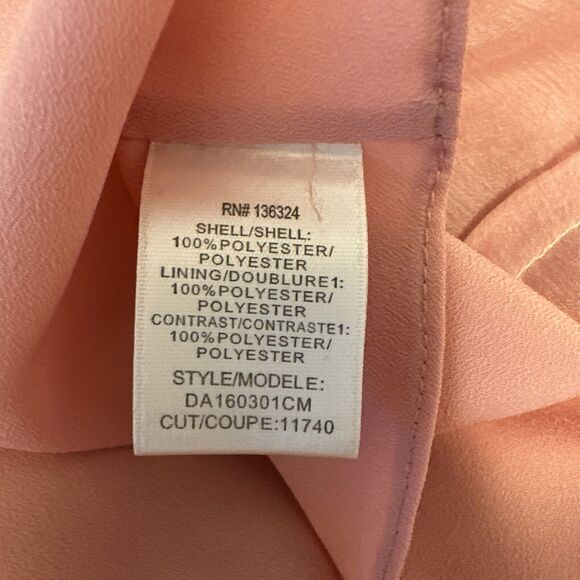 Halston Heritage Floor Length Ball Gown Dress Size 6 Layered Organza Skirt Pink - Picture 8 of 8